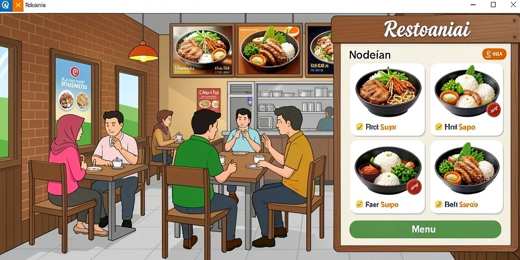 Tampilan awal yang menarik dan user-friendly.
