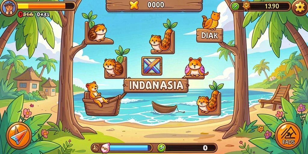 Screenshot menunjukkan karakter utama dalam pertempuran epik.