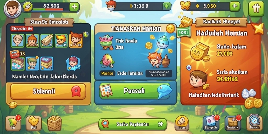 Screenshot menampilkan karakter utama dalam aksi.