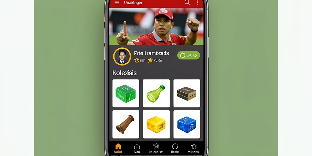 Gambar karakter utama dalam aksi epik.